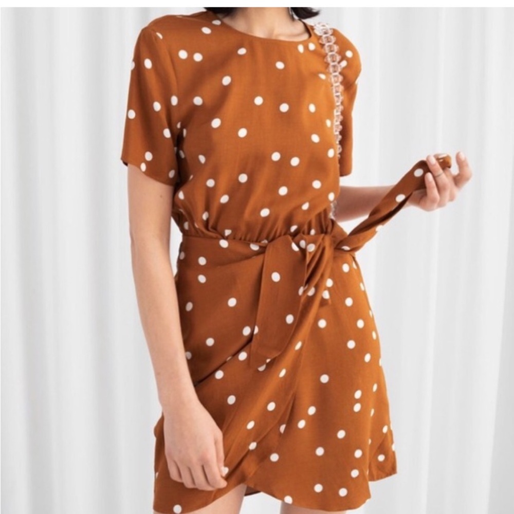 & Other Stories Tie Front Mini dress